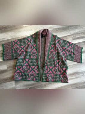 Do Everything in Love poncho sweater, NWT
